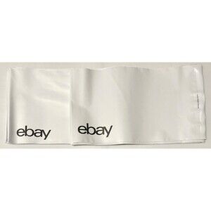 45 Count 6.25" x 8.5" White Plastic Polymailer (No padding) – Black eBay Logo